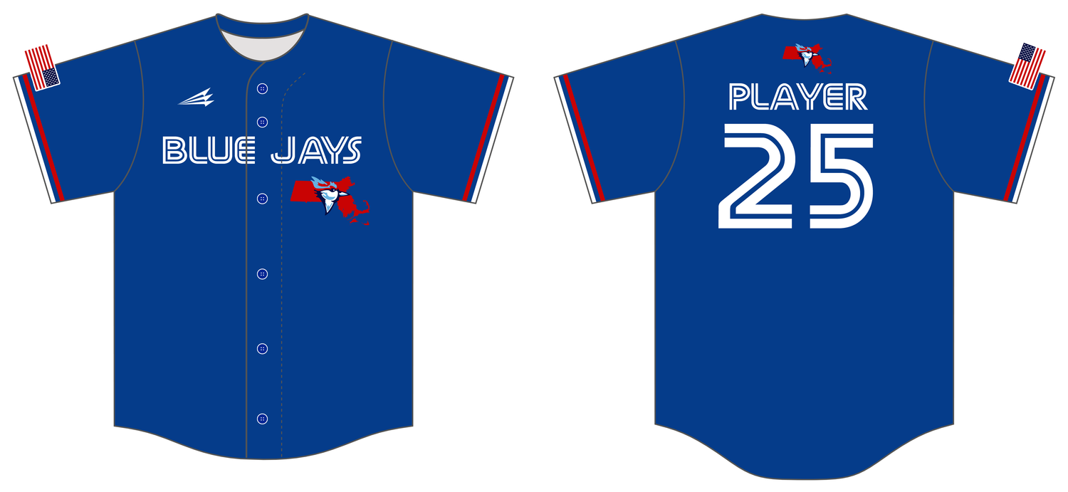 Massachusetts Blue Jays Custom NanoDri Baseball Jersey #J2C