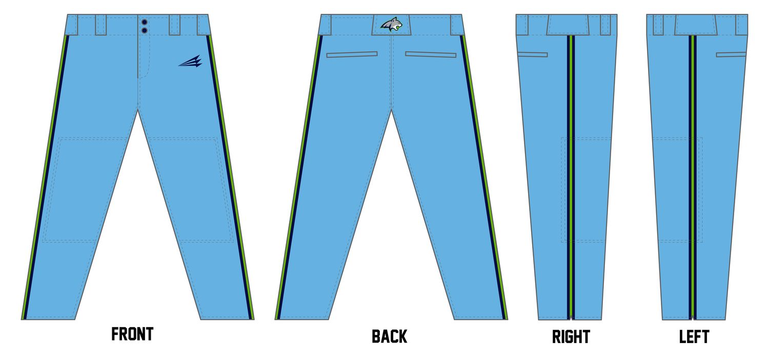 Bobcats (Whitney) Custom Athletic Cut Baseball Pants #BP15