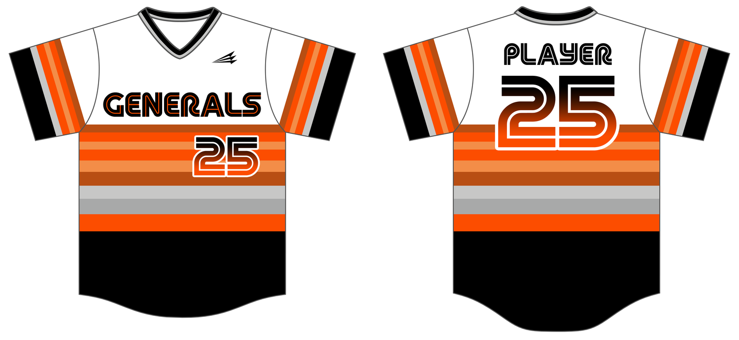 Ridgewood Generals Custom HexaFlex Baseball Jersey #J5