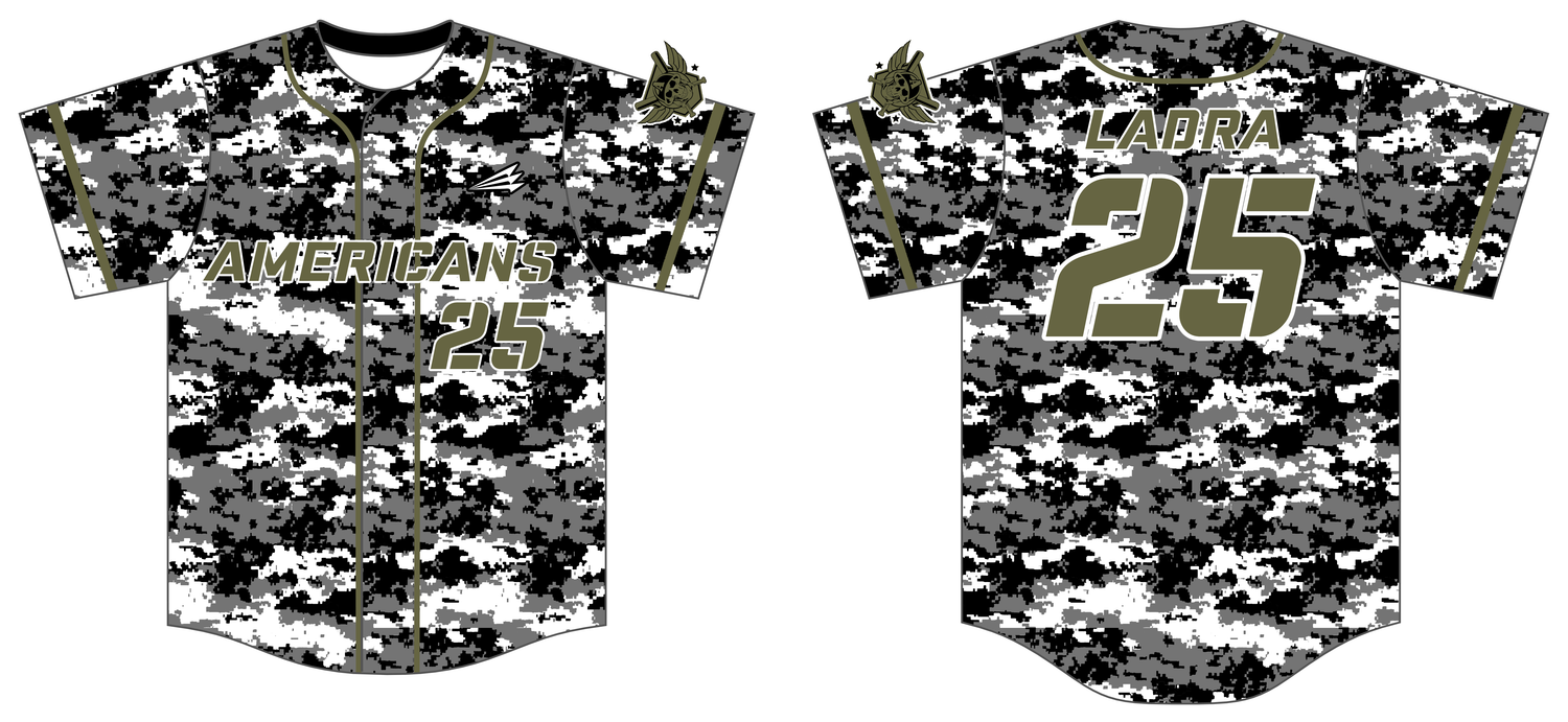 Americans Baseball Club Custom HexaFlex Baseball Jersey #J16e