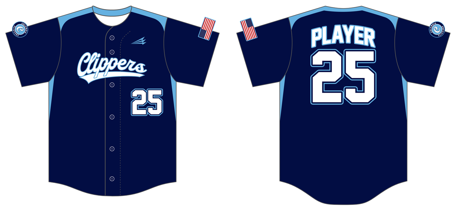 Columbia Clippers 9U Custom HexaFlex Baseball Jersey #J2