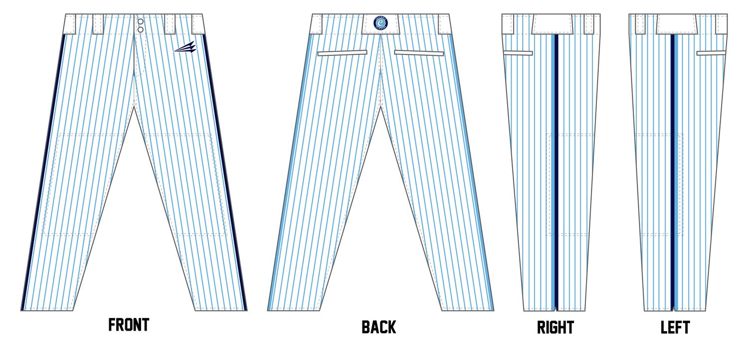 Columbia Clippers 9U Custom Athletic Fit Baseball Pant #BP3