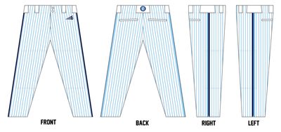 Columbia Clippers 9U Custom Athletic Fit Baseball Pant #BP3