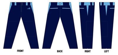 Columbia Clippers 9U Custom Athletic Fit Baseball Pant #BP2