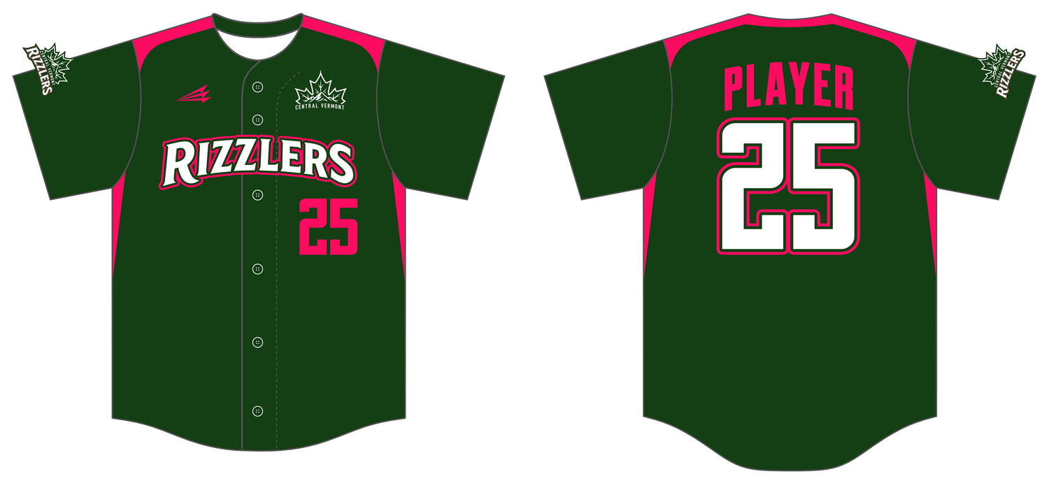 Central Vermont Rizzlers Custom NanoDri Baseball Jersey #J3B