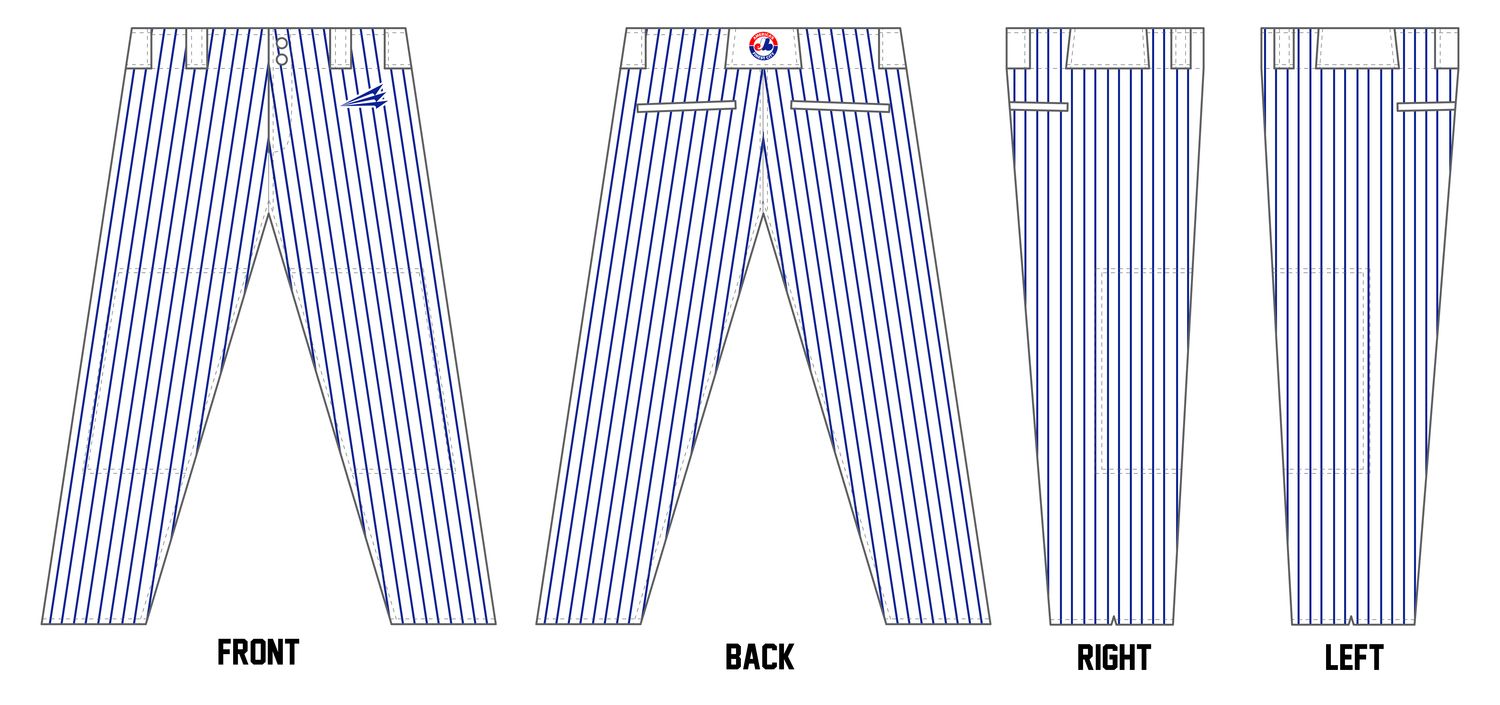 The Expos Baseball Custom Athletic Cut Baseball Pant #BP1