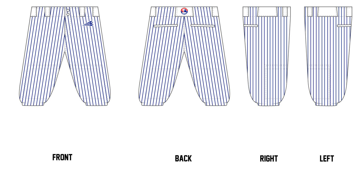 The Expos Baseball Custom Knicker Baseball Pant #BP1B