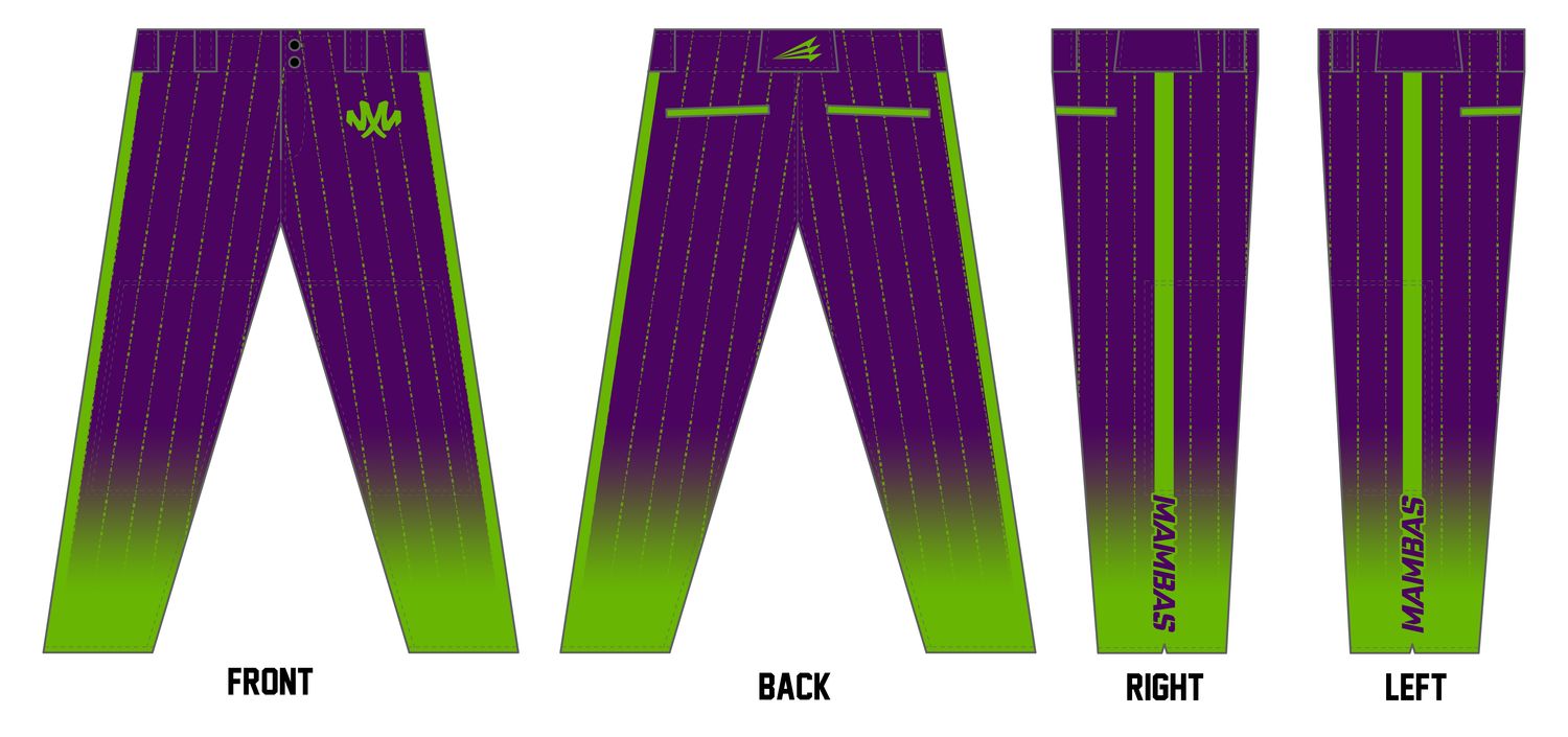 Midwest Mambas Custom Athletic Cut Baseball Pants #BP10B