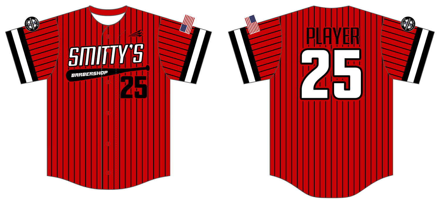 Smitty’s Barbershop Custom HexaFlex Baseball Jersey #J2C