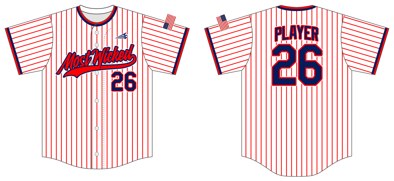 Most Wicked Custom HexaFlex Baseball Jersey #J3B