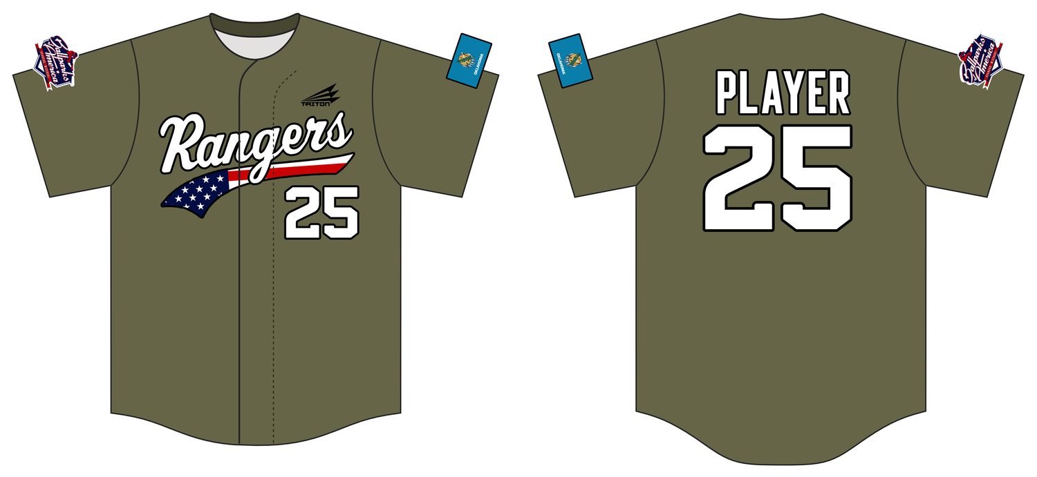 Oklahoma Rangers Custom HexaFlex Baseball Jersey #J1B