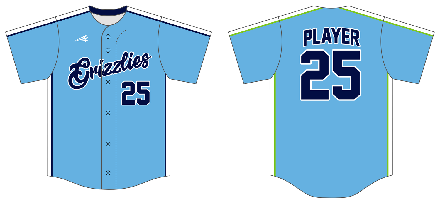 Grizzlies Custom HexaFlex Baseball Jersey #J9C