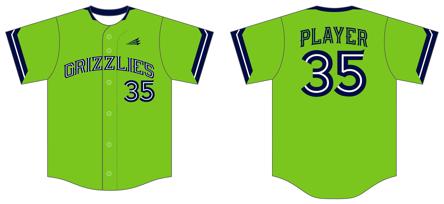 Grizzlies Custom HexaFlex Baseball Jersey #J12B