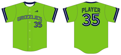 Grizzlies Custom HexaFlex Baseball Jersey #J12B
