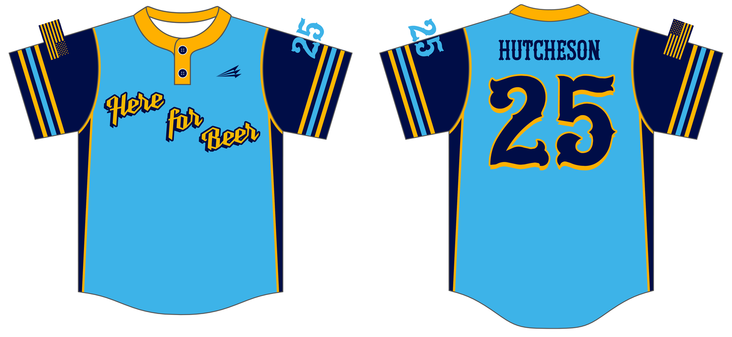 Here for Beer Custom NanoDri Baseball Jersey #J7b