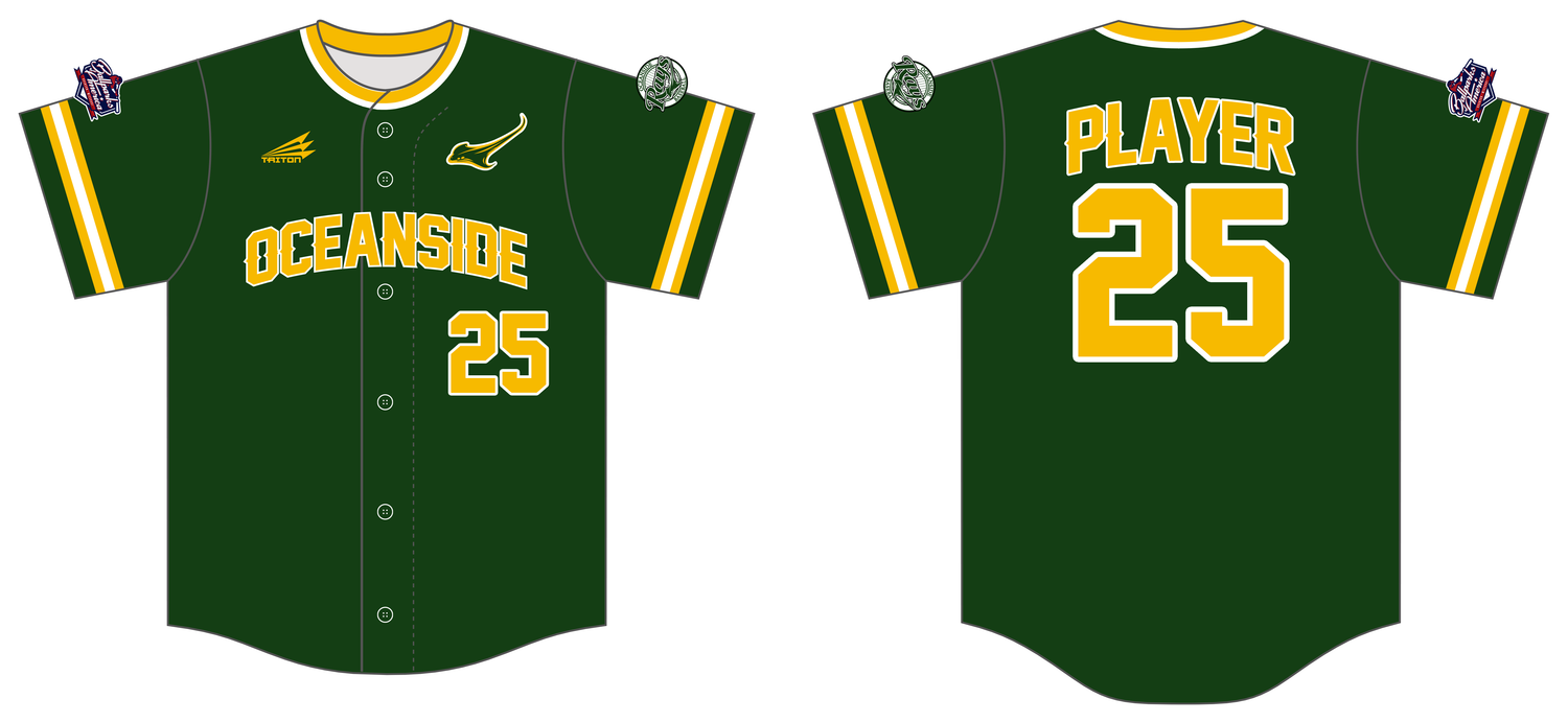 Oceanside Rays Custom HexaFlex Baseball Jersey #J1