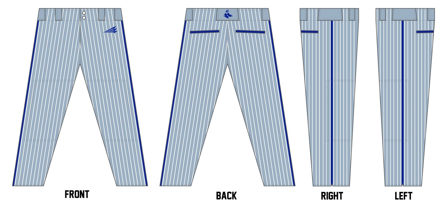 Blue Sox Custom Athletic Fit Baseball Pant #BP3D