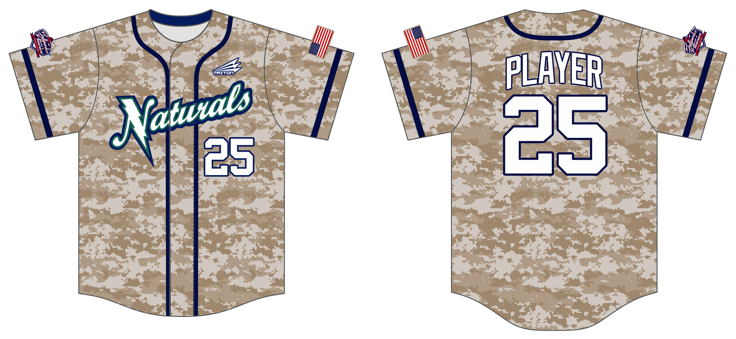 LBA Naturals 12U Blue Custom HexaFlex Baseball Jersey #J2C