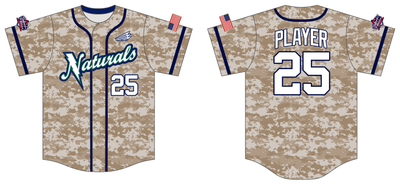 LBA Naturals 12U Blue Custom HexaFlex Baseball Jersey #J2C