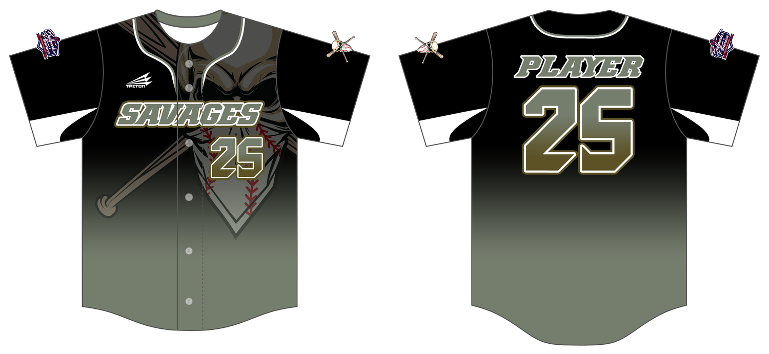 Slammer Savages Custom HexaFlex Baseball Jersey #J1