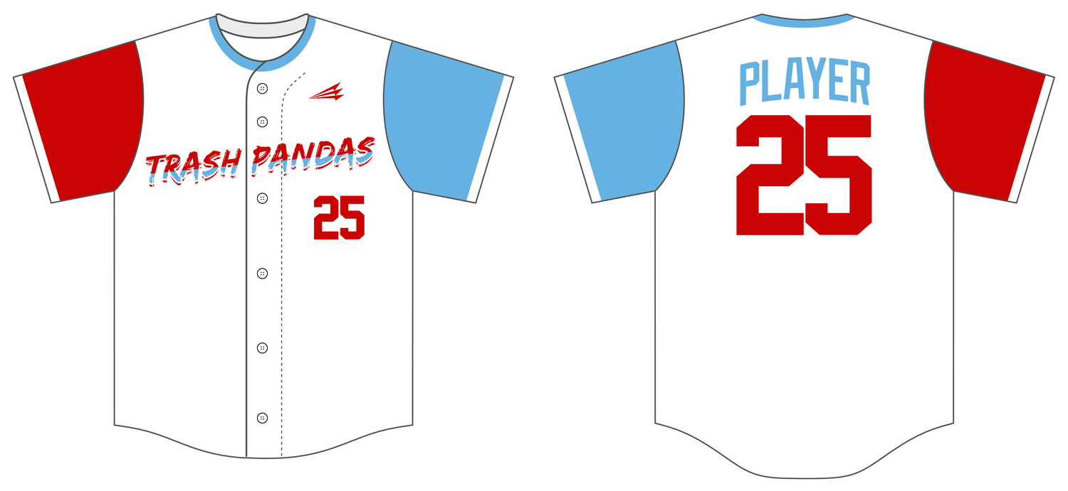 Space City Trash Pandas Blue Custom HexaFlex Baseball Jersey #J2B