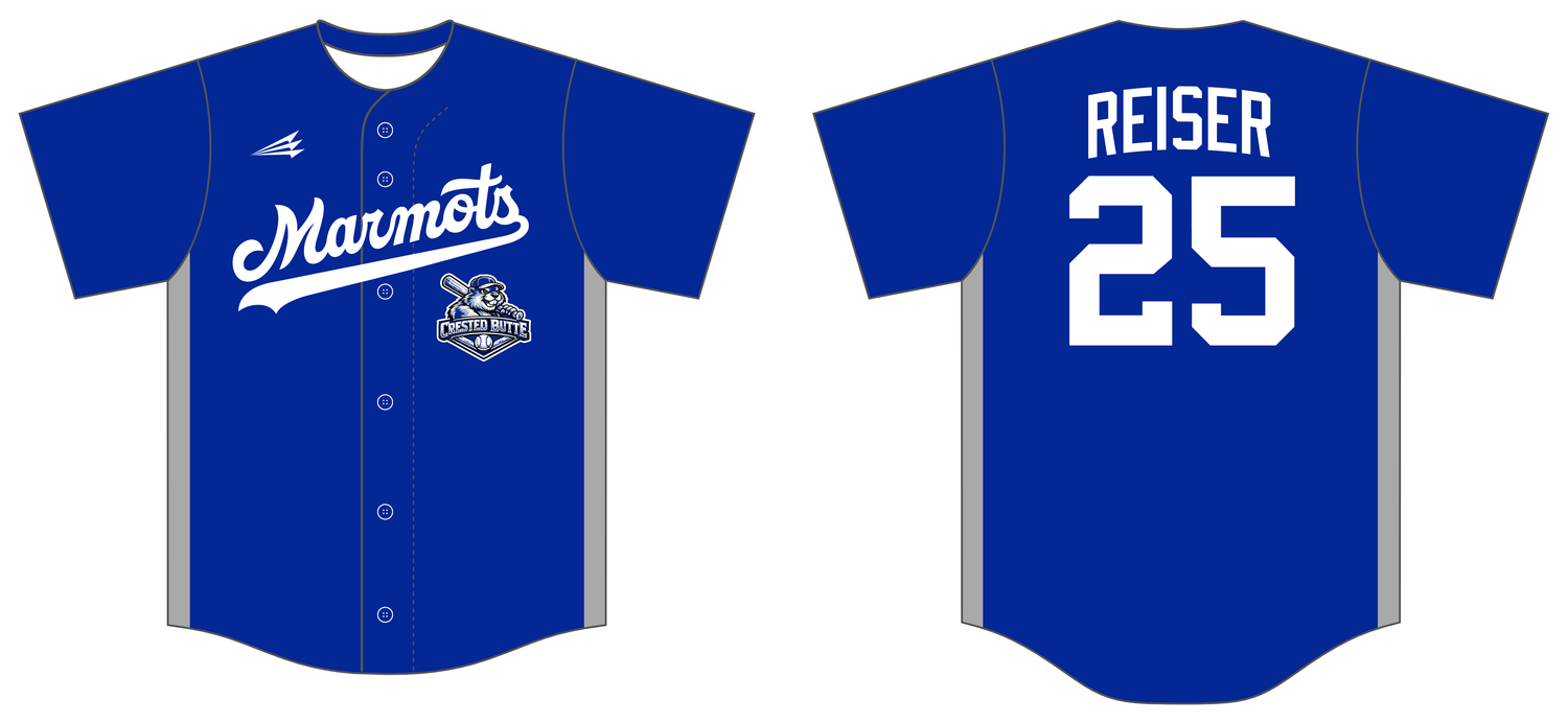 Crested Butte Marmots Custom HexaFlex Baseball Jersey #J7h