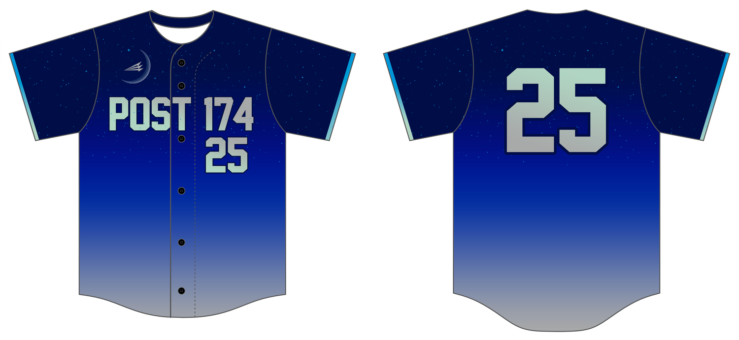 Post 174 Custom NanoDri Baseball Jersey #J4