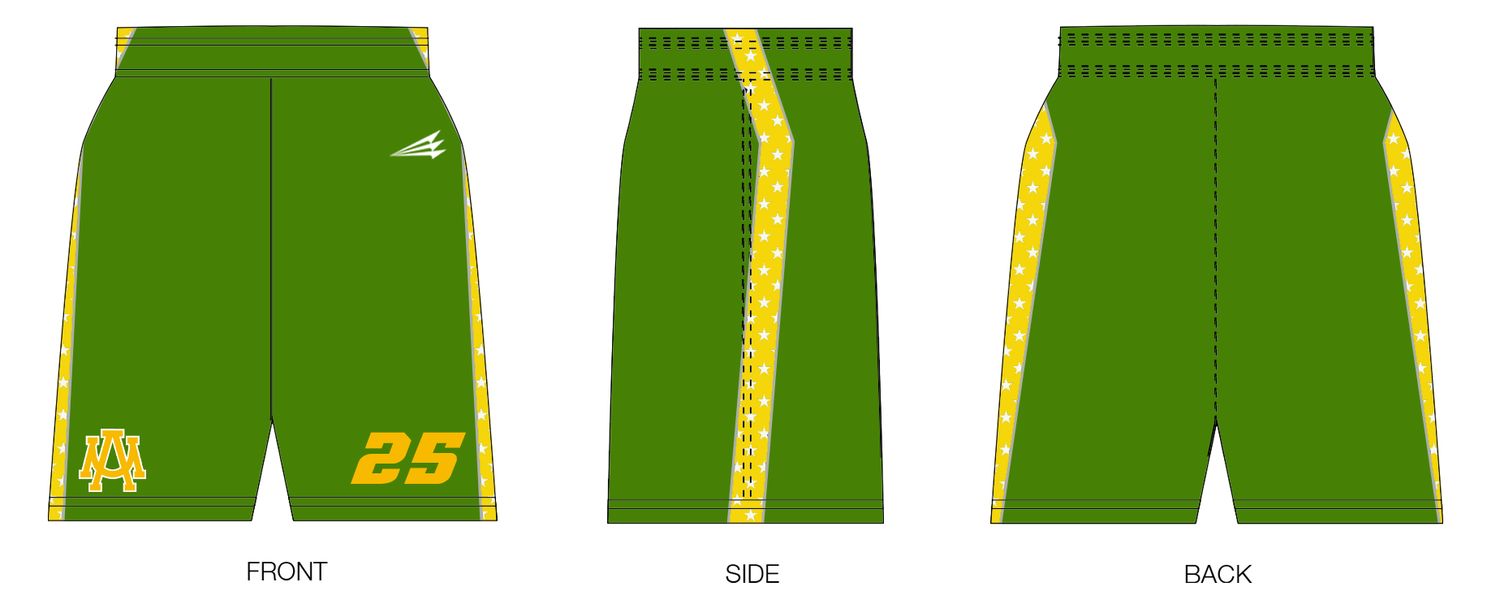 AUM 7U Allstars Custom Revolution Pocket Shorts #RV1B