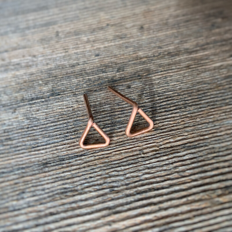 Triangle Copper Studs