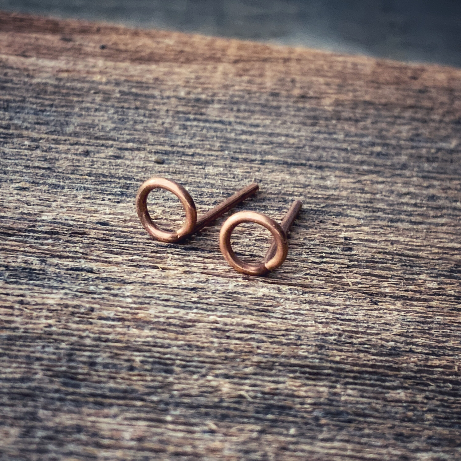 Circle Copper Studs