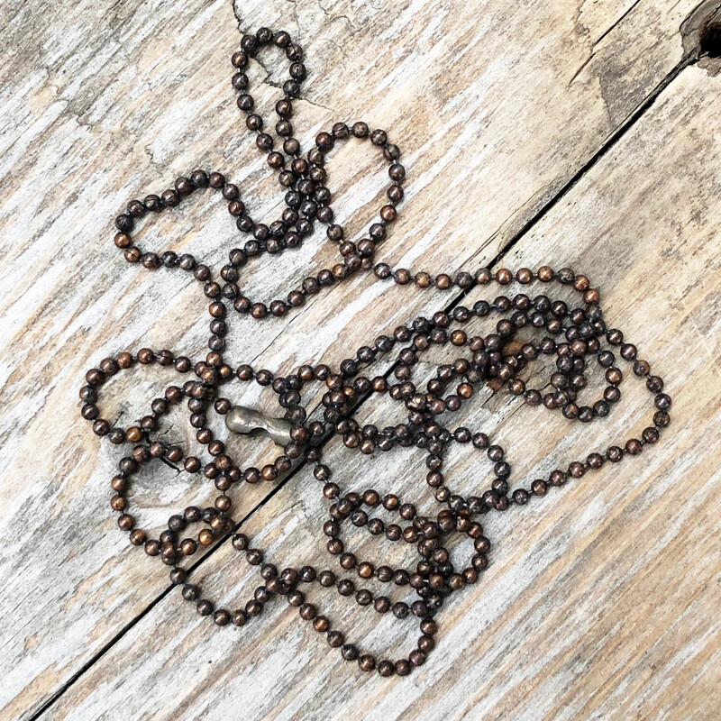 1.8mm Antique Brass Ball Chain Necklace chain with connector