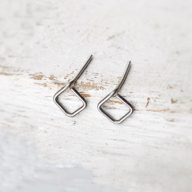 Square Studs, Stainless Steel