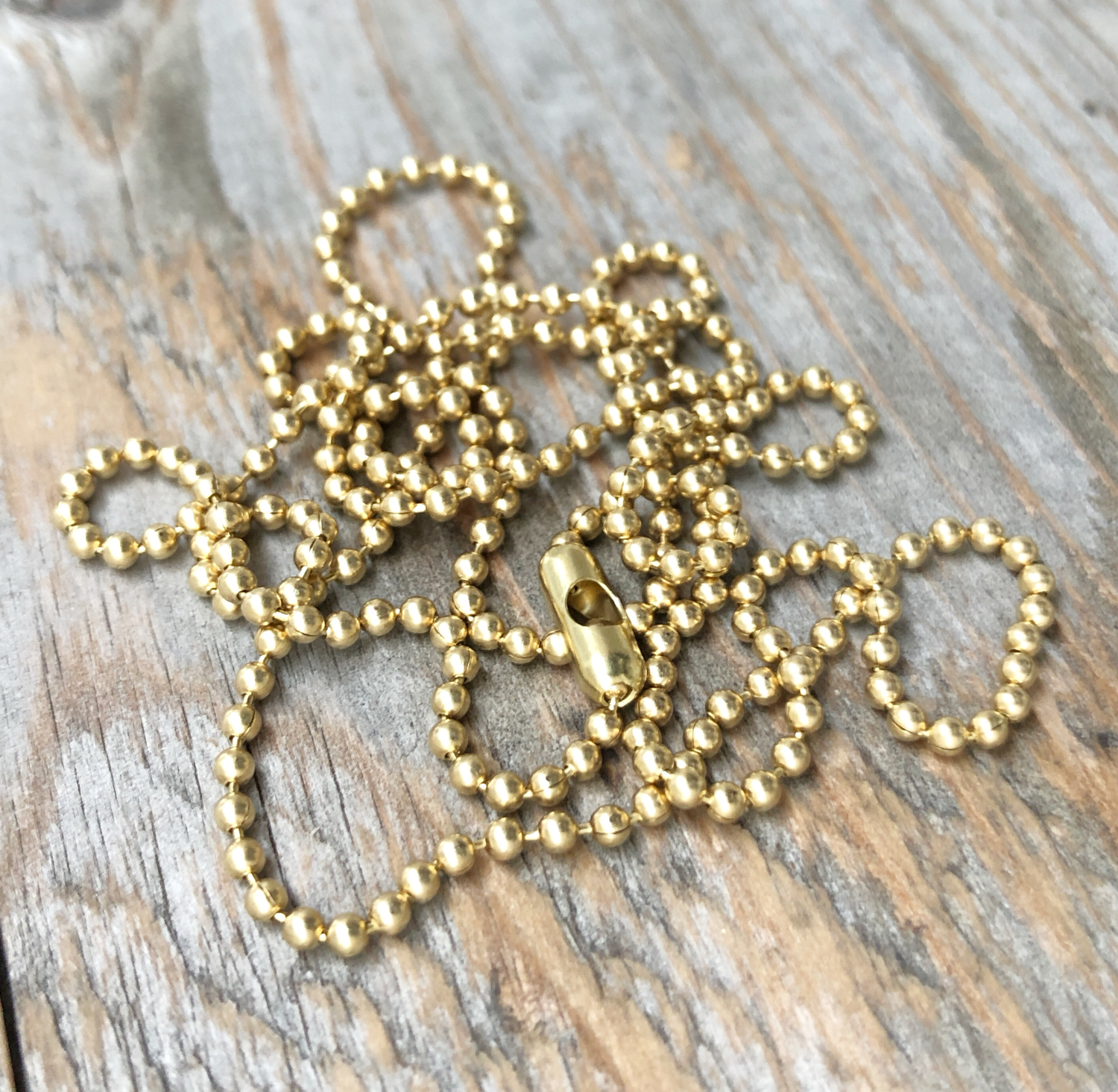Solid Brass chain, gold colour, 32”