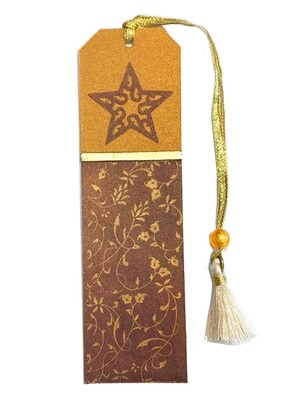 Bookmark Star Flower Brown
