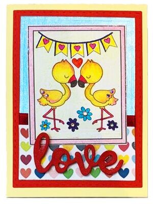 Flamingo love