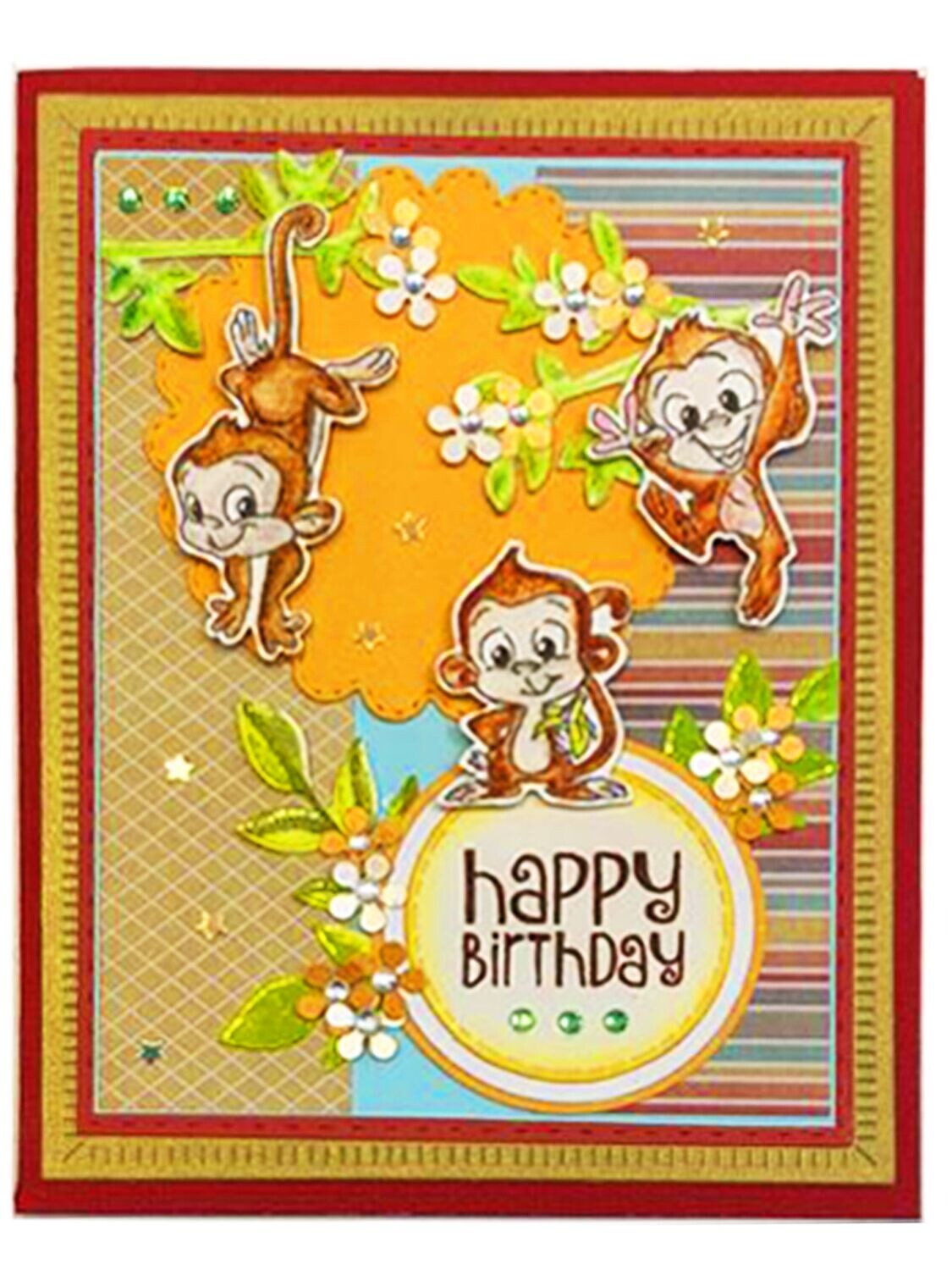 Happy Birthday Monkeys Tree Flower