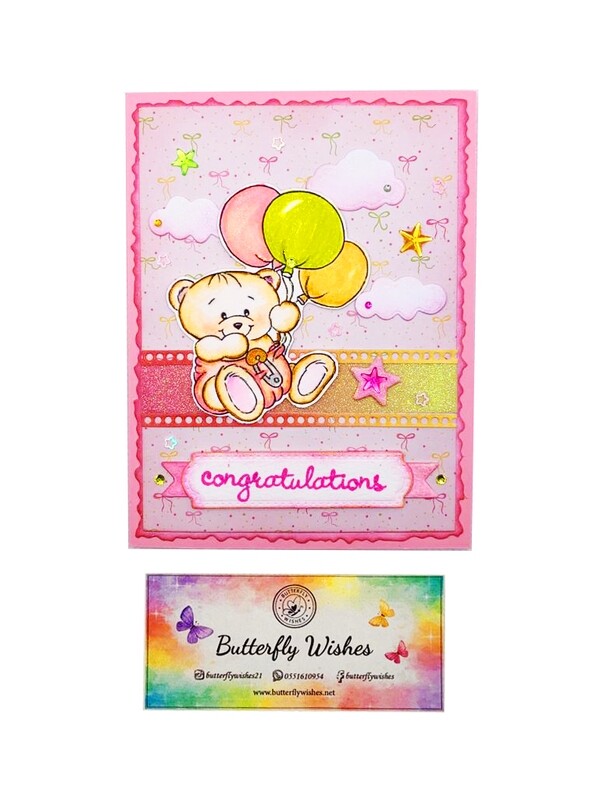 Congratulations Baby Bear Pink