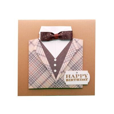 Birthday Greeting Card Suit and Tie