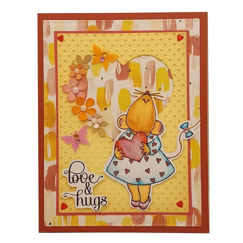 Love and hugs red