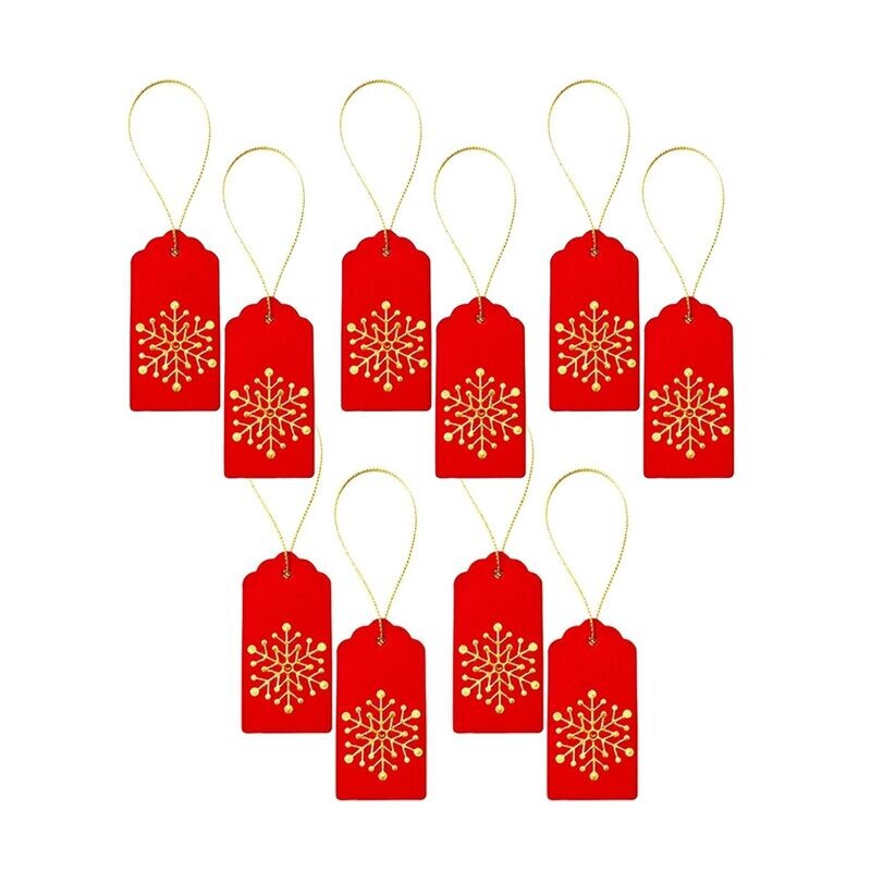 Christmas Gold Snowflake Tag | Bundle of 10