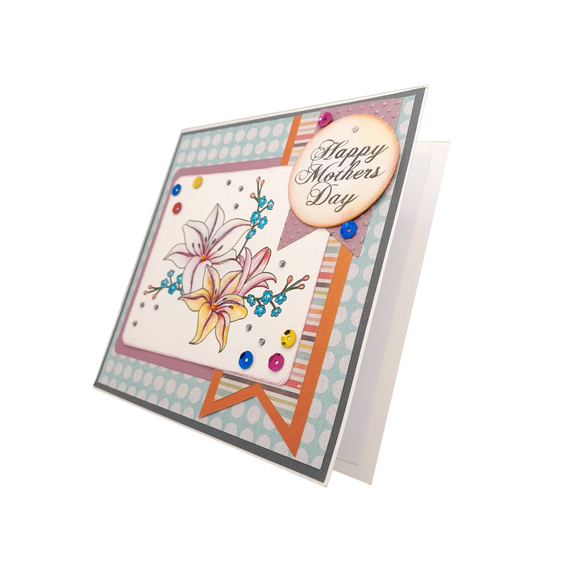 Happy Mother's Day Hand Colored Flowers