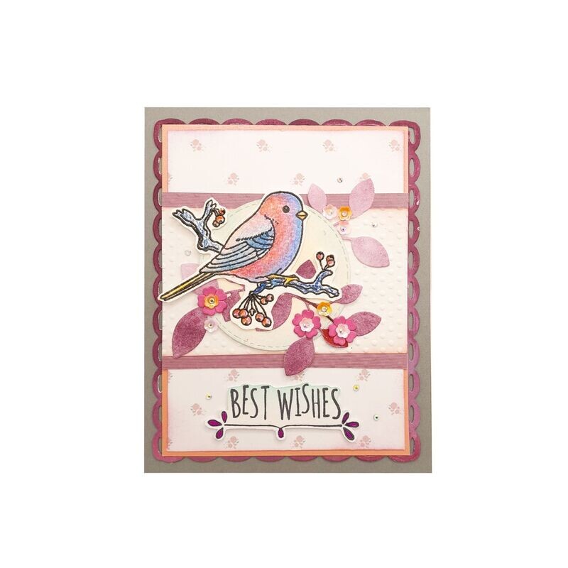Best Wishes Bird Pink