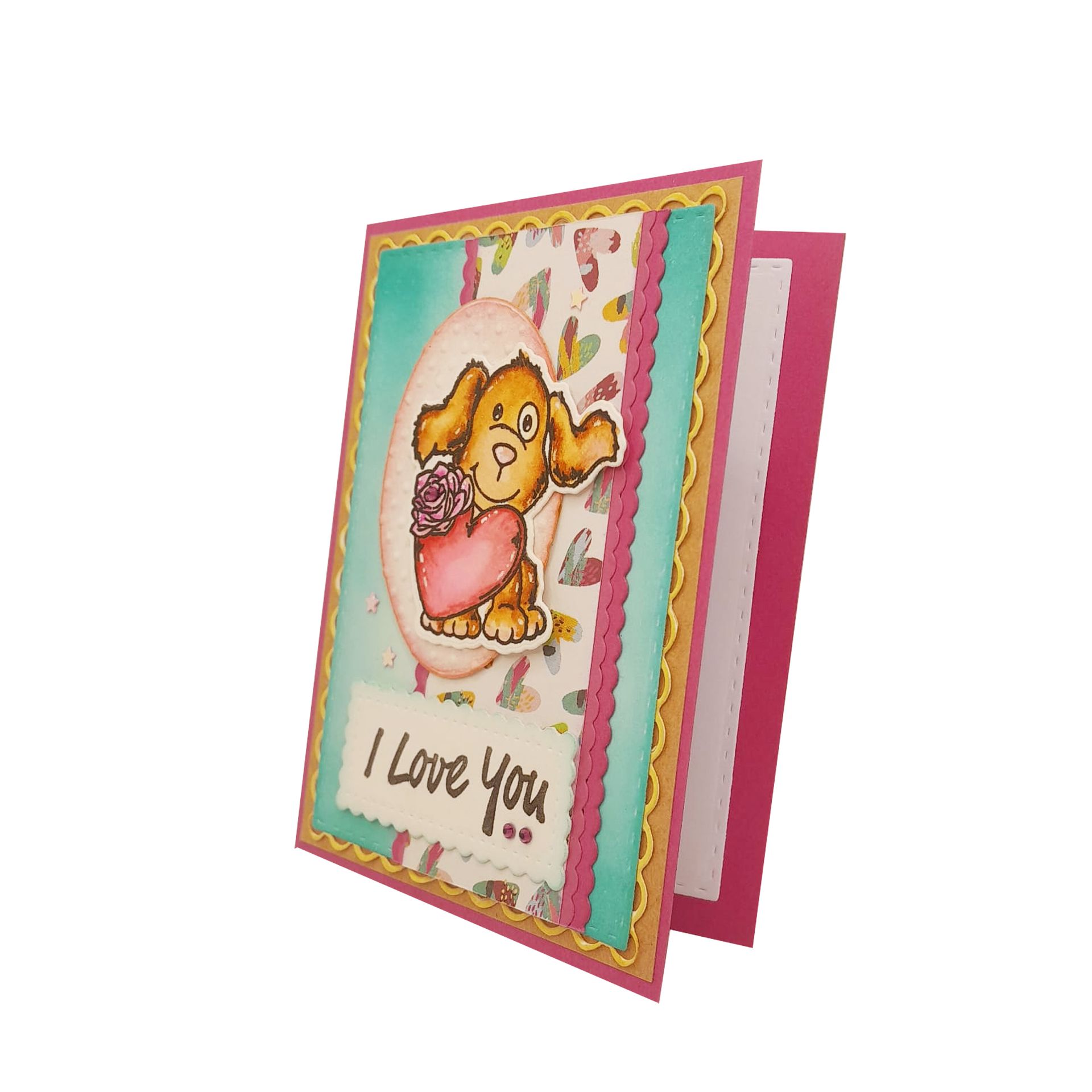 I love you Dog with Heart