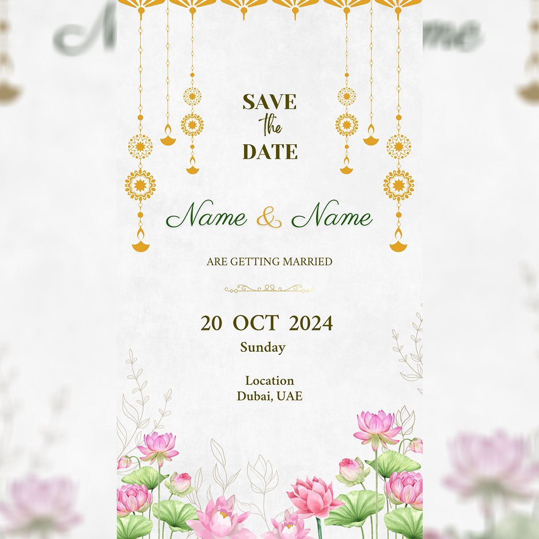 Animated Wedding Invitation Template 1