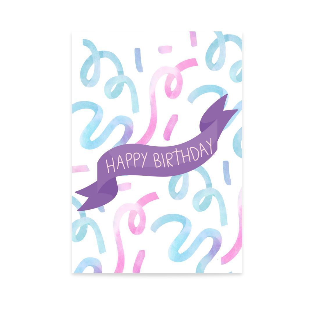 Birthday Confetti Customizable Card Print