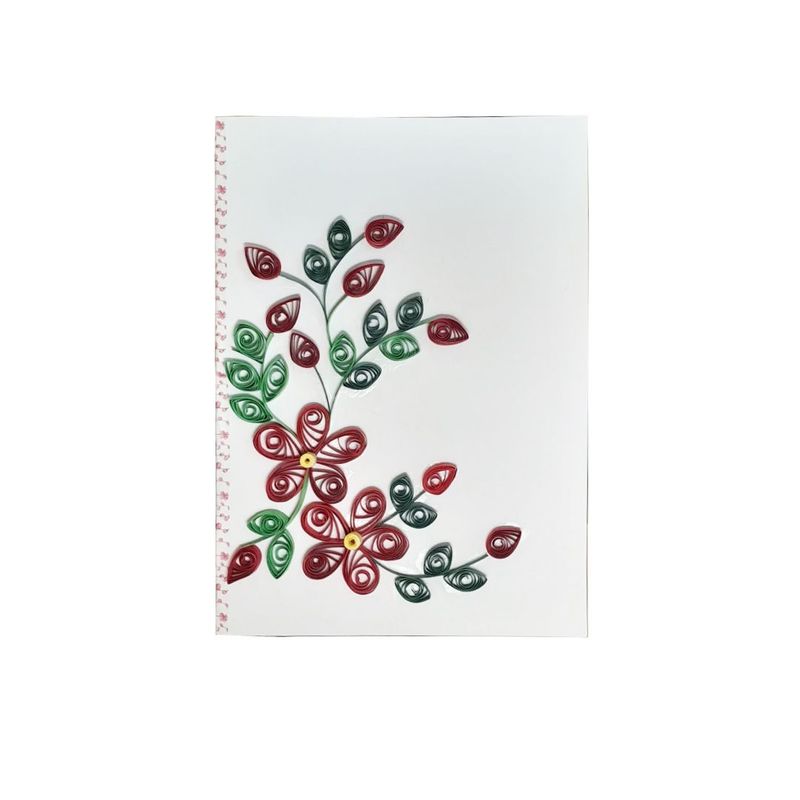 Floral Red Quilling Greeting Card