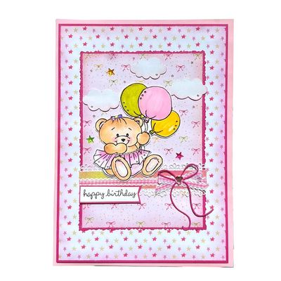 Welcome Baby Girl Pink Bear