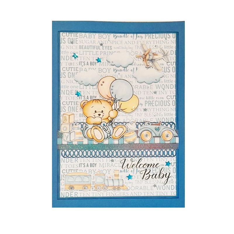 Welcome Baby Boy Blue Bear