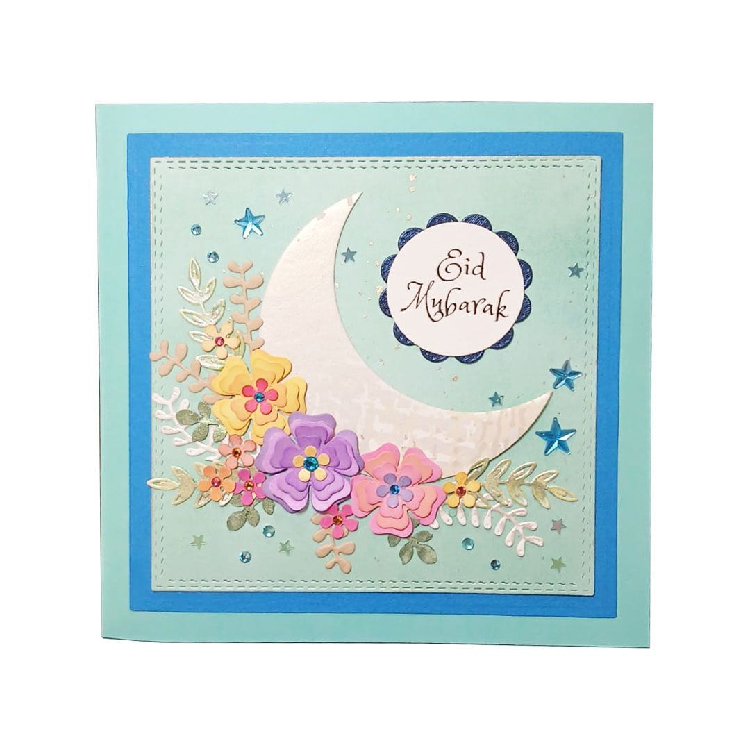 Eid Mubarak Moon Flower