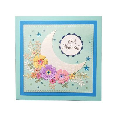 Eid Mubarak Moon Flower